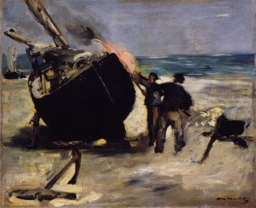 ボートにタールを塗る エドゥアール・マネ Oil Paintings